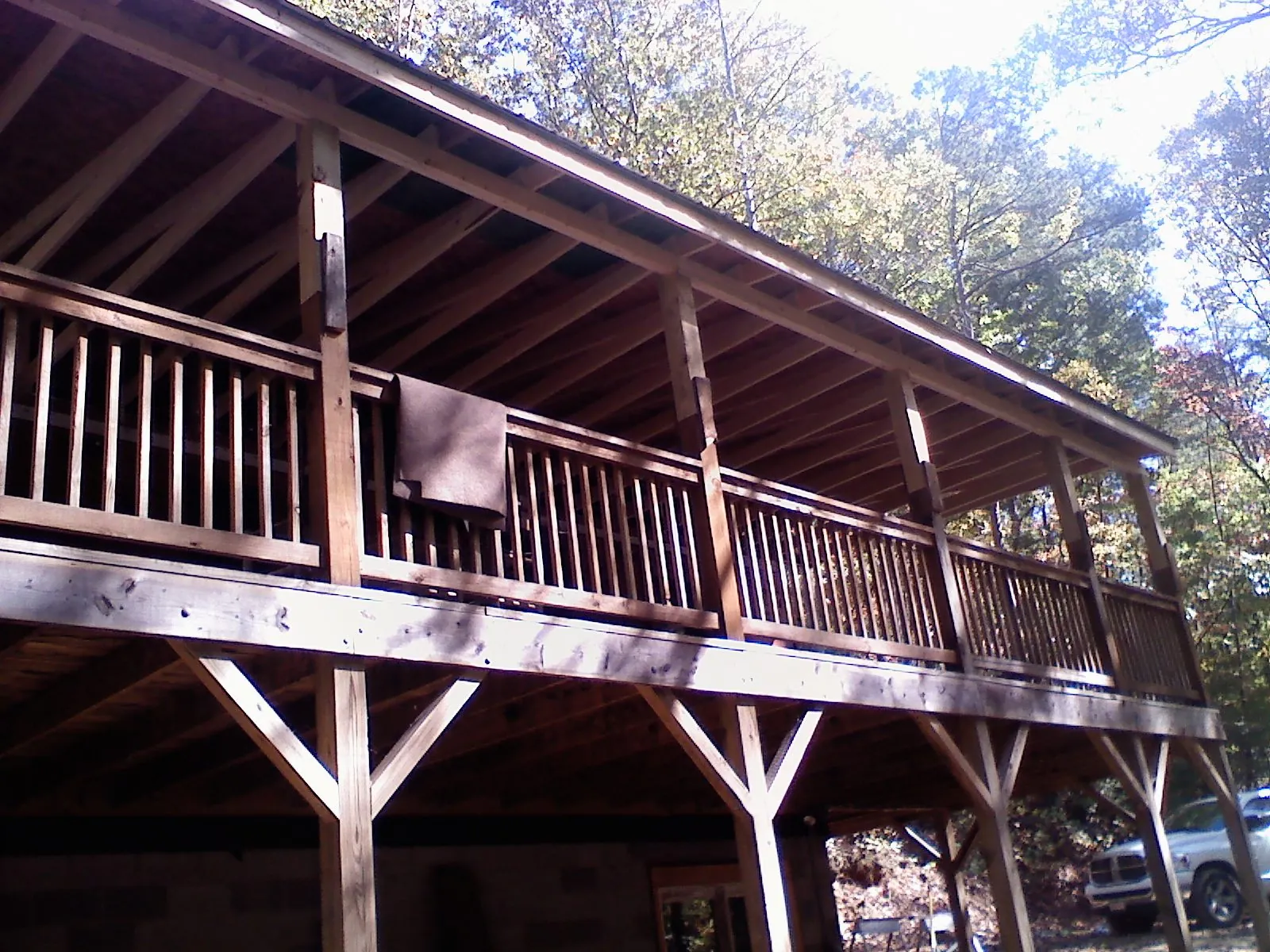 Timber framing under a new elevated porch and deck — Roof Leak Repair in Holloway by Roofing Brothers